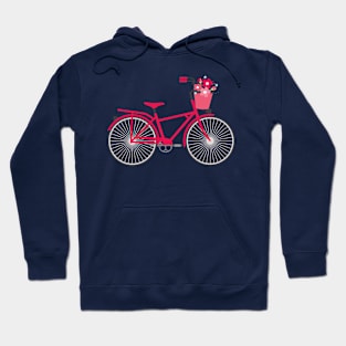 Bike Pink Flower Hoodie